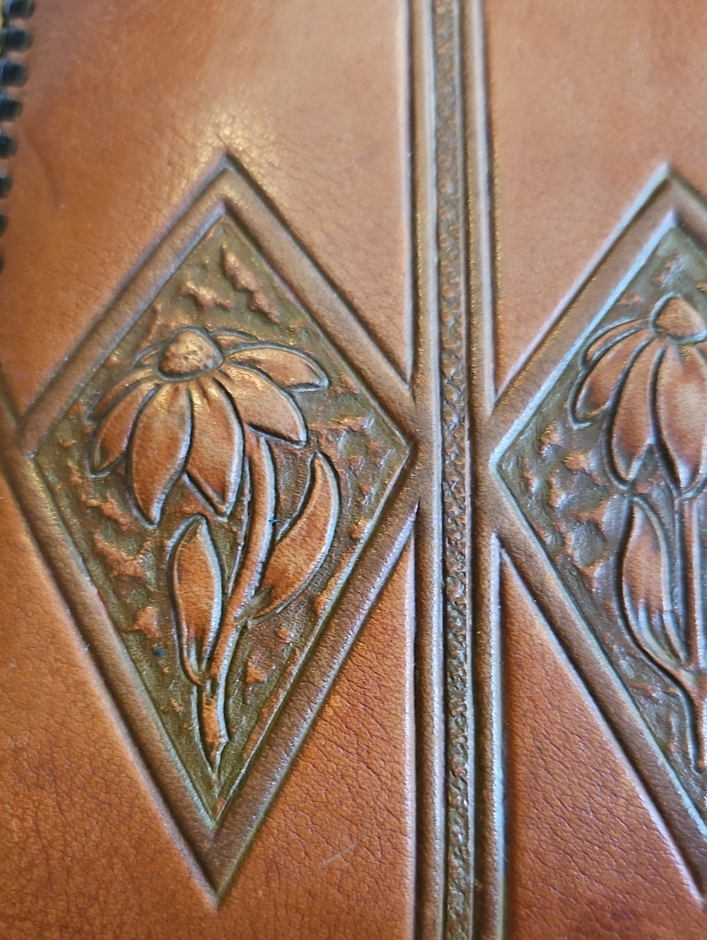 Vintage Jemco Art Nouveau Purse With Daisy Design Coin Pocket - Picture 2 of 13